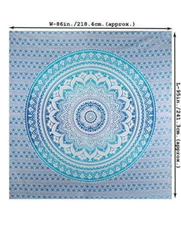 Hippie Mandala Multi Purpose Baumwolltuch 108 von 90-Inch, dekorative Wand-Hängen, Picknick-Strand-Blatt - 