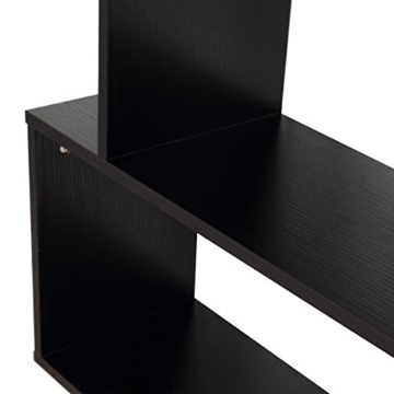 homcom 831-037BK Bücherregal, Holz, schwarz, 80 x 25 x 192 cm - 