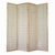 Homestyle4u 4 fach Paravent Raumteiler - Holz Trennwand Shoji in natur Reispapier weiß -