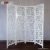 Homestyle4u 4 fach Paravent Raumteiler Holz Trennwand spanische Wand Sichtschutz Weiß - 