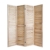 Homestyle4u 4 fach Paravent Raumteiler Holz Trennwand spanische Wand Sichtschutz natur -