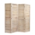 Homestyle4u 4 fach Paravent Raumteiler Holz Trennwand spanische Wand Sichtschutz natur - 