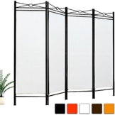 Paravent Lucca creme Raumteiler Trennwand Spanische Wand 4tlg. 180x163cm -