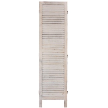 Paravent Raumteiler 170x138x2cm, Shabby-Look, Vintage ~ weiß - 