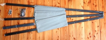 Paravent Raumteiler Trennwand grau 3-teilig - flexibel verstellbar - 