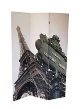 TPFLiving Premium Design Paravent EIFELTURM - PARIS 180x120cm | Paravent 3 teilig EIFELTURM | Paravent 3tlg PARIS | Paravent 3fach PARIS | Paravent mit Motiv EIFELTURM | Paravent mit Motiv PARIS | Paravent 120 cm Motiv | Paravent 180 x 120 Motiv | Paravent 180 cm hoch | Paravent Leinwand Motiv | Raumtrenner Paravent EIFELTURM | Raumtrenner Motiv | Raumteiler Paravent Trennwand | Raumteiler Leinwand Motiv | Raumteiler 180 cm hoch -