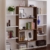 VENUS Bücherregal - Standregal - Büroregal - Raumtieler für Wohnzimmer / Büro in modernem Design (Weiß / Nussbaum) -